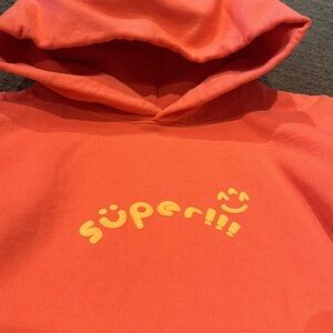Superdry furbo hoodie orange size large